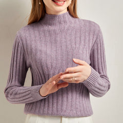 Half Turtleneck bottoming Casual Simple Slimming Knitted Cashmere Sweater