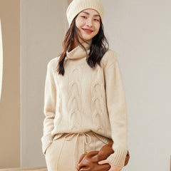Half Turtleneck Cashmere Loose Thickened  Warm Cashmere Sweater
