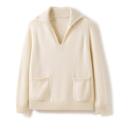 Women's Thickened V-neck Loose Knitwear Cashmere Sweater