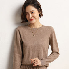 Low Round Neck Thin Loose Sweater Women's Short Versatile Knitted Sweater