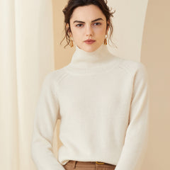High Neck Turtleneck Thickened Knit Women's Cashmere Sweater
