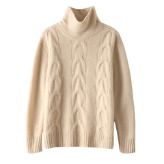 Half Turtleneck Cashmere Loose Thickened  Warm Cashmere Sweater