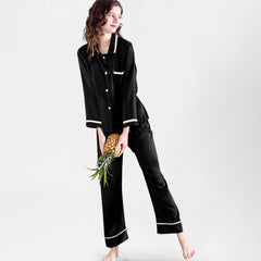 100% Mulberry Silk Pajamas Luxury Long Silk Pajama Set