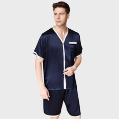 Luxury 100% Short Silk Pajama Set for Men