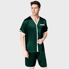 Luxury 100% Short Silk Pajama Set for Men