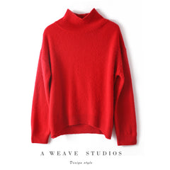Thickened Turtleneck Loose Slimming Knitted Cashmere Sweater