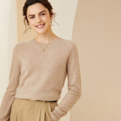 Classic Long Sleeve Pullover Cashmere Sweater Top