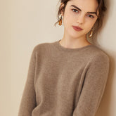 Classic Long Sleeve Pullover Cashmere Sweater Top