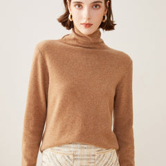Pile Collar 100% Cashmere Inner Bottoming Cashmere Sweater