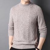 Men's Pure Cashmere Crew Neck Cashmere Pullover Sweater