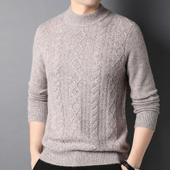Men's Pure Cashmere Crew Neck Cashmere Pullover Sweater