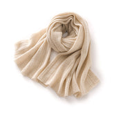 100% Pure Cashmere Cable Knit Shawl Thickened Scarf