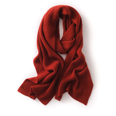 100% Cashmere Wrap Shawl Large Ribbed Knit Scarf for Women