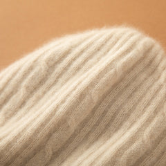 100% Cashmere Soft Warm Hat for Winter Knitted Beanie