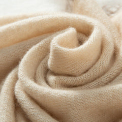 Two-Tone 100% Cashmere Colorblock Wrap Shawl Warm Scarf