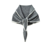 Women Contrast Edge 100% Cashmere Neck Scarf Two-Tone Shawl