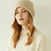 Women's 100% Cashmere Slouchy Beanie Design Knitted Winter Ski Cap