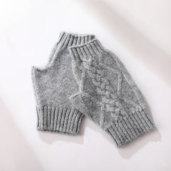 Women's Luxury Cashmere Winter Half Fingerless Gloves