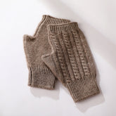 Solid Color Cashmere Warm Mittens and Half-finger Gloves