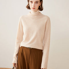 Pile Collar 100% Cashmere Inner Bottoming Cashmere Sweater