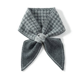 100% Pure Cashmere Houndstooth Knitted Neck Scarf Winter Wrap