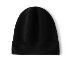 100% Pure Cashmere Beanie Cuffed Warm Hat for Women and Men