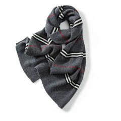 100% Cashmere Scarf Plaid Checked Knitted Scarves