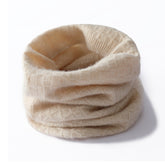 Basket Weave Neck Gaiter Winter Cashmere Knitted Neck Warmer