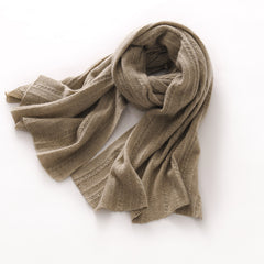 100% Pure Cashmere Cable Knit Shawl Thickened Scarf