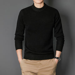 Men's 100% Cashmere Sweater Mock Neck Sweater Pullover