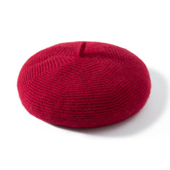 100% Pure Cashmere Beret Hat Cashmere Knit Hat Cap for Women
