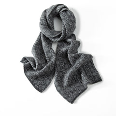 Women's Cashmere Scarf Warm Knitted Geometric Jacquard Scarf