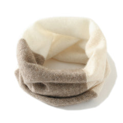 Cashmere Neck Warmer Color Block Infinity Scarf Neck Gaiter