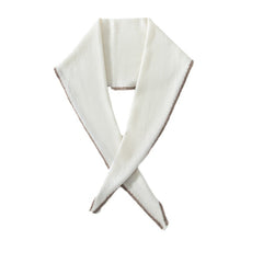 Women Contrast Edge 100% Cashmere Neck Scarf Two-Tone Shawl