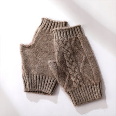 Women's Luxury Cashmere Winter Half Fingerless Gloves