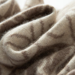 Women's Winter Warm Knit Cashmere Scarf with Heart Pattern