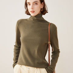 Pile Collar 100% Cashmere Inner Bottoming Cashmere Sweater
