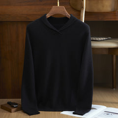 Men's 100% Cashmere Shawl Collar Knit Sweater