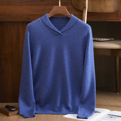 Men's 100% Cashmere Shawl Collar Knit Sweater