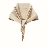 100% Pure Cashmere with Contrast Trim Triangle Scarf