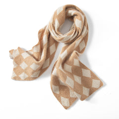 Women's Pure Cashmere Argyle Winter Warm Scarf Shawl
