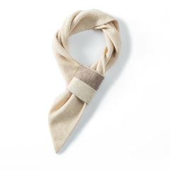 Cashmere Small Scarf Winter Soft Warm Two-Tone Neck Scarf