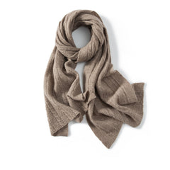 Classic Cable Knit Warm Large Pure Cashmere Knitted Scarf