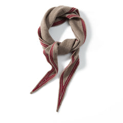 100% Pure Cashmere with Contrast Trim Triangle Scarf