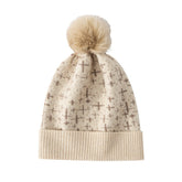 Cashmere Hat Women's Warm Hat Knitted Cashmere Hat with Fur Pom