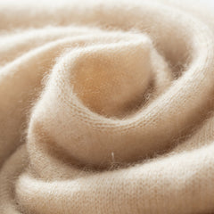 Women's Cashmere Scarf Contrast Trim Knitted Wrap Shawl