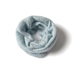 100% Cashmere Knitted Diamond Knit Infinity Scarf Neck Gaiter