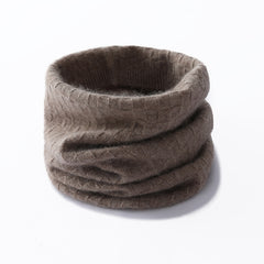 Basket Weave Neck Gaiter Winter Cashmere Knitted Neck Warmer