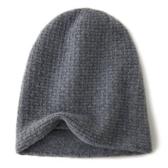 100% Cashmere Beanie Ladies Soft Warm Beanie Hat for Women