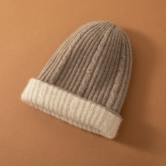100% Cashmere Soft Warm Hat for Winter Knitted Beanie